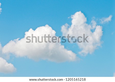 Bright sky and white clouds