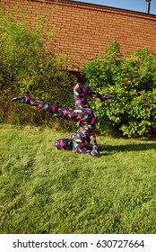 Bright Spandex Zentai Catsuit Artist Woman On The Street