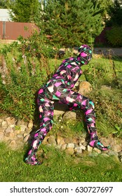 Bright Spandex Zentai Catsuit Artist Woman On The Street