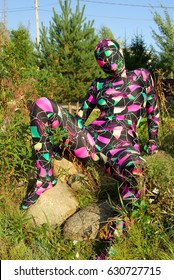 Bright Spandex Zentai Catsuit Artist Woman On The Street