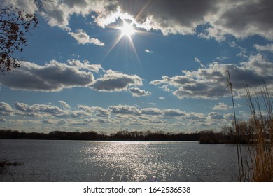 Bright Sunny Day At Millcreek Lake In Canton Texas