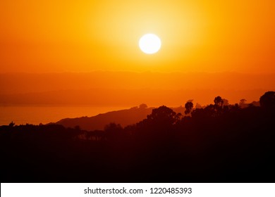 Bright Sunset From Malibu Canyon