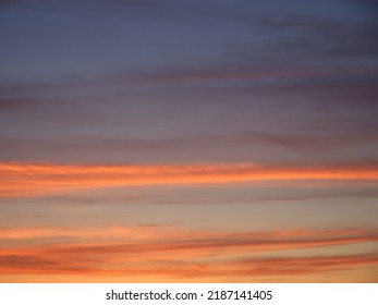 Bright Sunset Sky, Full Frame. The Sky As A Background.