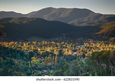 Bright Town In The Autumn, Bright, Victoria, Australia