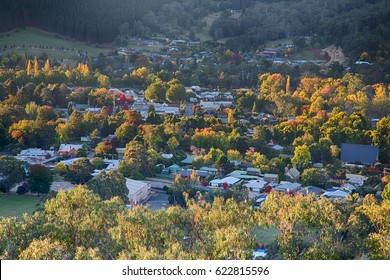 Bright Town In The Autumn, Bright, Victoria, Australia