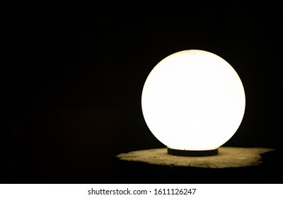 A Bright White Circular Light Bulb