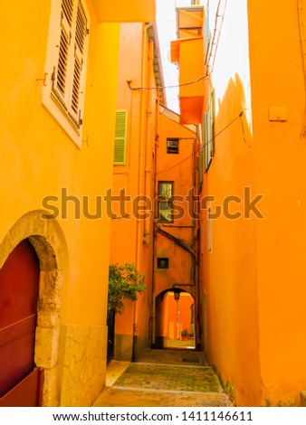 Similar – Bosa, colourful alley