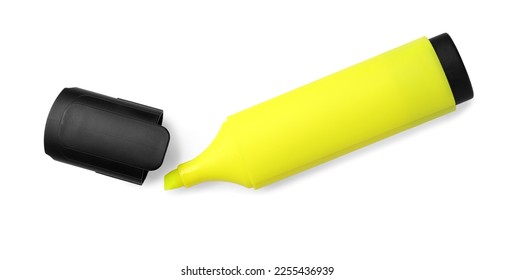 Bright yellow marker isolated
