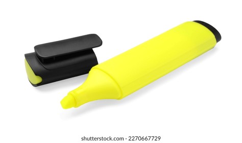 Bright yellow marker isolated