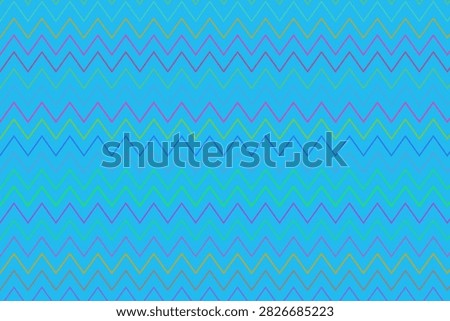 Bright zigzag pattern with vibrant blue, green, and purple colors.