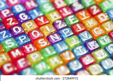 Brightly Colored Alphabet Beads