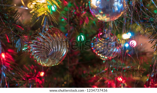 Brightly Colored Cheery Christmas Tree Ornaments Stock Photo Edit