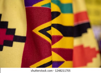 Brightly Colored kente cloth