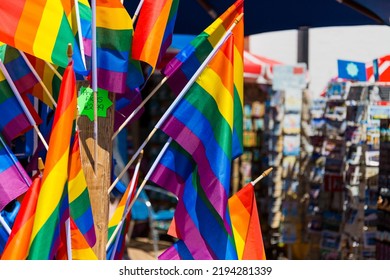 Brightly Coloured Pride Flags Sale English Stock Photo 2194281339 ...