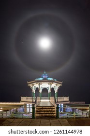 Brighton Bandstand With Lunar Halo