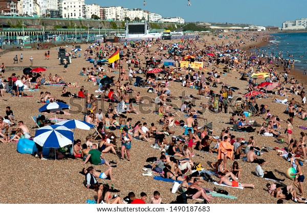 Brighton Beach Sussex England August 19 Stock Photo Edit Now