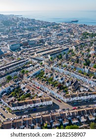 Brighton Beach UK Vertical Aerial Drone Photo