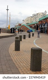 Brighton, East Sussex, England. 9th September 2019. A Winding Brick Path Around The Kings Road Arches In Brighton