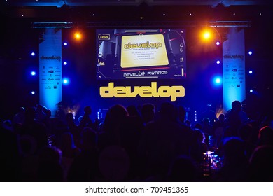 Brighton, England - July 12th 2017:  A Wide Shot Of The Develop 2017 Conference Awards Presentation, Brighton. 