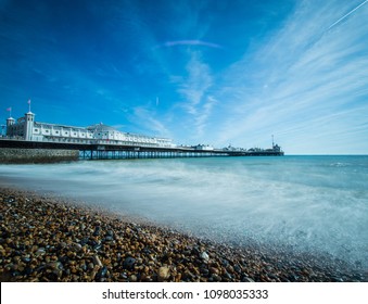 Brighton Pier on a sunny day, Sussex, UK