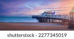 Brighton Pier, UK during sunset England
