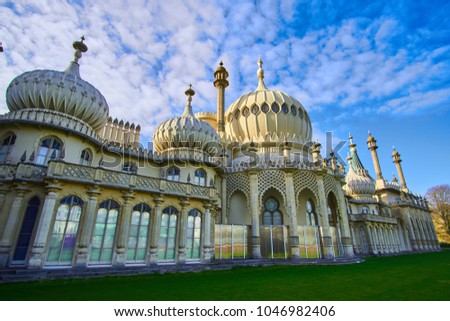         The Brighton Royal Pavilion is a beautiful building that was  built as a seaside pleasure palace for King George IV,  built in 1786 it sees half a million tourists a year                  
