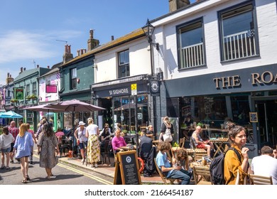 Brighton, UK - June 3 2022: Sydney Street Shopping Area, Brighton, East Sussex