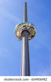 BRIGHTON, UK - MAY 31ST 2017: The Impressive British Airways I360 Observation Tower Located On Brighton Seafront In Sussex, UK, On 31st May 2017.