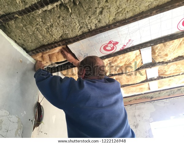 Brighton Uk November 2018 Rockwool Insulation Royalty Free