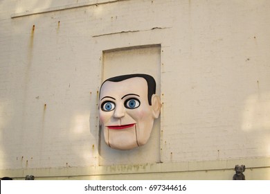 Brighton, United Kingdom - November 01, 2011: Ventriloquist Head Doll