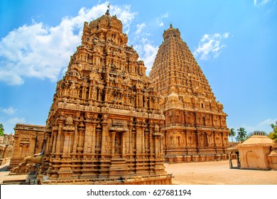 Brihadeeswara Temple in Thanjavur, Tamil Nadu, India. One of the world heritage sites UNESCO. 