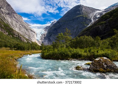 Briksdal Glacier In Norway