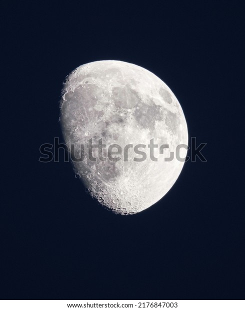 brilliant crescent moon and\
blue sky 