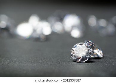 Brilliant Diamond On Black Background