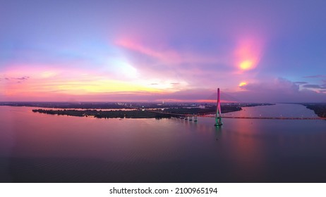 Brilliant Sunset On Hau River