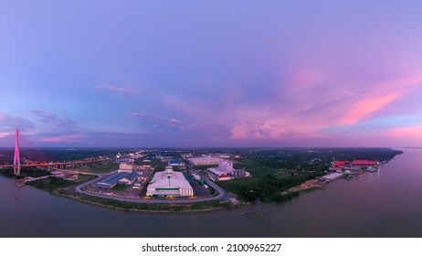 Brilliant Sunset On Hau River, Viet Nam