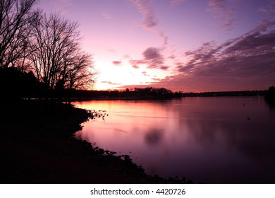 Brilliant Sunset Over Old Hickory Lake