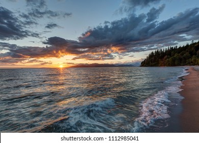 Brilliant Sunset View Wreck Beach Vancouver Stock Photo 1112985041 ...