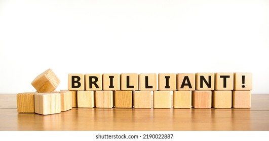 Brilliant Symbol Word Brilliant On Wooden Stock Photo 2190022887 ...