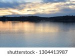 Brilliant winter sunset over the lake.  Captured the moment on Lake Wylie in South Carolina 