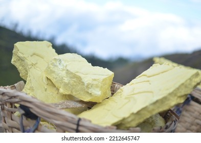 Brimstone Sulfur Rock From Ijen Crater