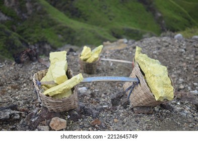 Brimstone Sulfur Rock From Ijen Crater