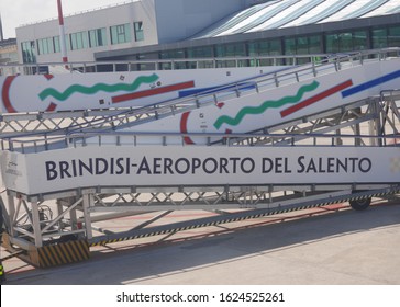 Brindisi, Italy - March 30, 2019: BDS (Brindisi Airport), aka, Brindisi Papola Casale Airport and Salento Airport, located 6 km away from the city center of Brindisi in the region of Apulia