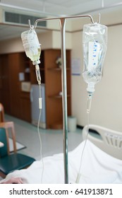 Brine for sick male patient lying in a hospita - Shutterstock ID 641913871