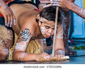 Brisbane, Australia : Aboriginal Children Perform Traditional Arts At A Festival In Brisbane, Australia (11/2007) .