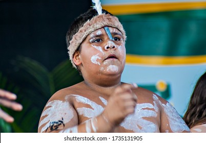 Brisbane, Australia : Aboriginal Children Perform Traditional Arts At A Festival In Brisbane, Australia (11/2007) .