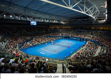 BRISBANE, AUSTRALIA - JANUARY 5 :Ambiance Inside Pat Rafter Arena At The 2016 Brisbane International WTA Premier Tennis Tournament