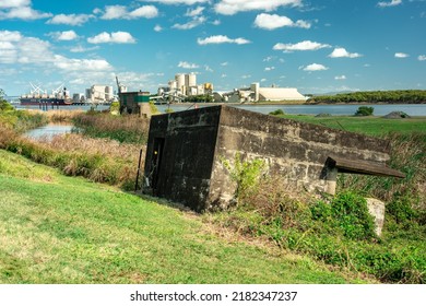 Brisbane, Australia - Jul 24, 2022: Old Military Base Buildings At Fort Lytton