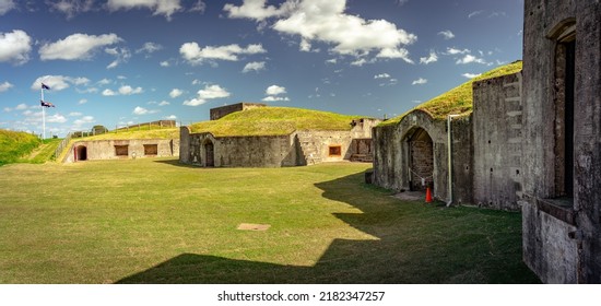 Brisbane, Australia - Jul 24, 2022: Old Military Base Buildings At Fort Lytton