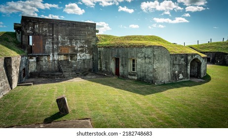 Brisbane, Australia - Jul 24, 2022: Old Military Base Buildings At Fort Lytton